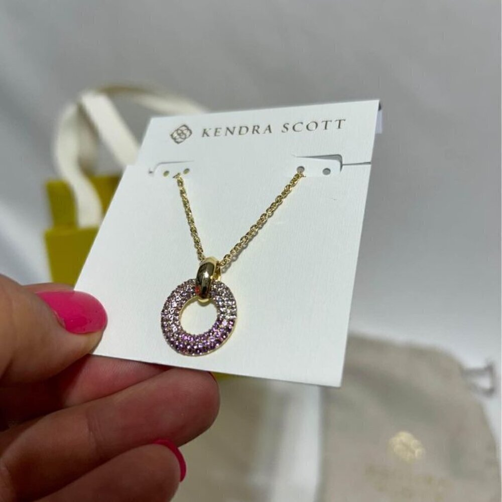 Kendra Scott mikki pave short pendant necklace. New with tags. (Original packagi